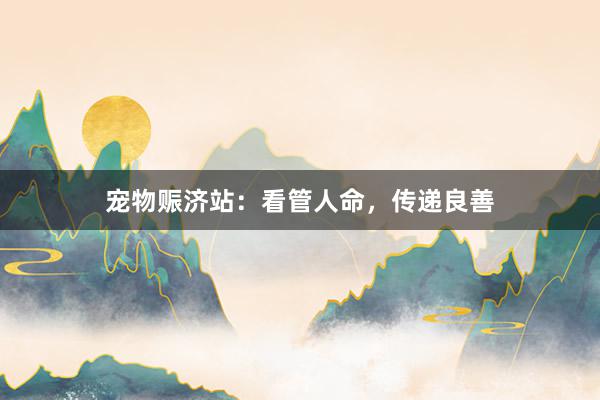 宠物赈济站：看管人命，传递良善
